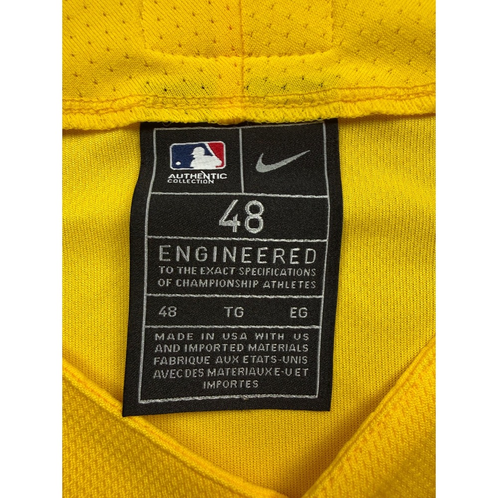 Nike Boston Red Sox City Connect Authentic Yellow Jersey Men's Sz 48 (L) MLB 617 - Picture 3 of 15